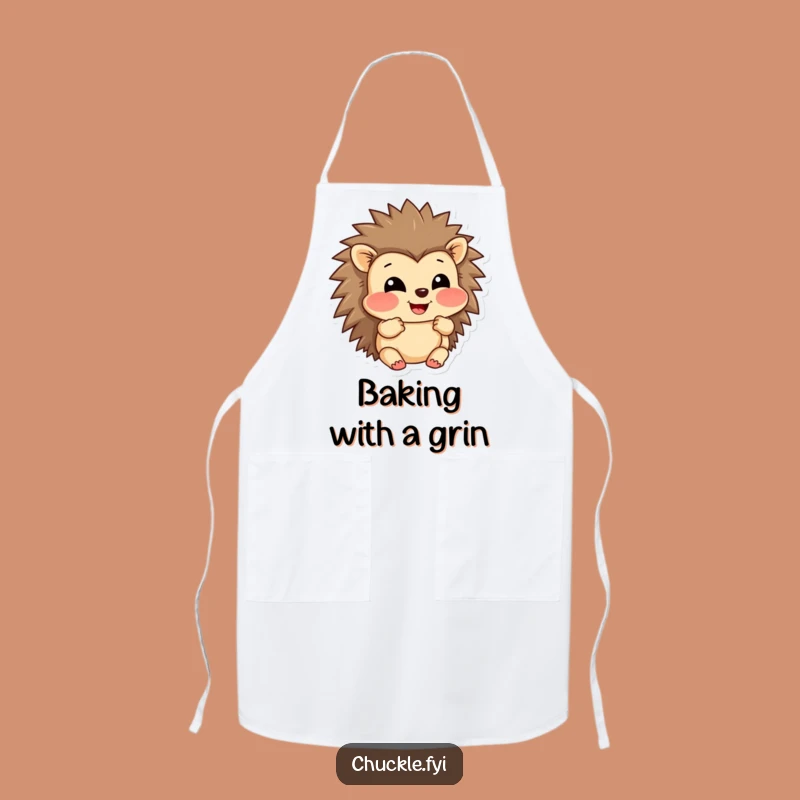 Funny Hedgehog Apron: Kitchen Amusement with Puffed Cheeks