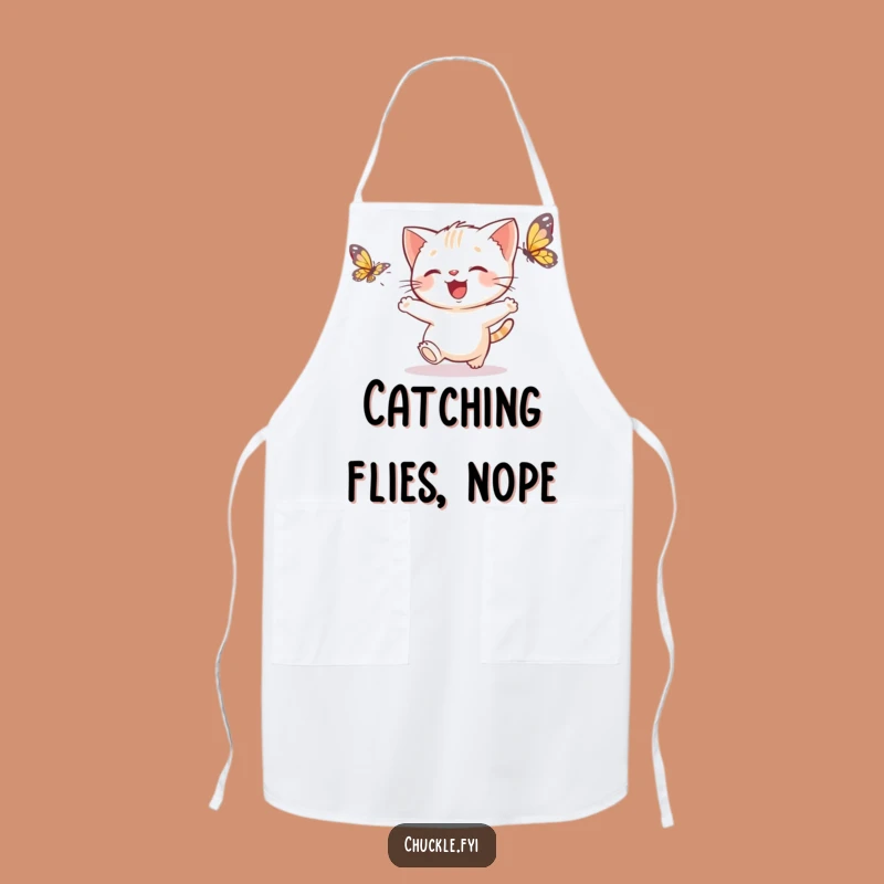 Funny Kitten Butterfly Apron: Cook with Delight, Adorable Kitchenwear