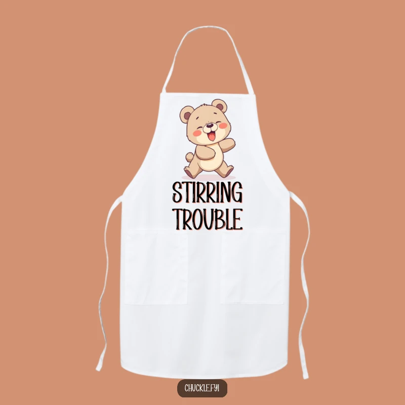 Funny Bear Cub Apron: Giggling Kitchen Fun, Practical Funny Gift for Chefs