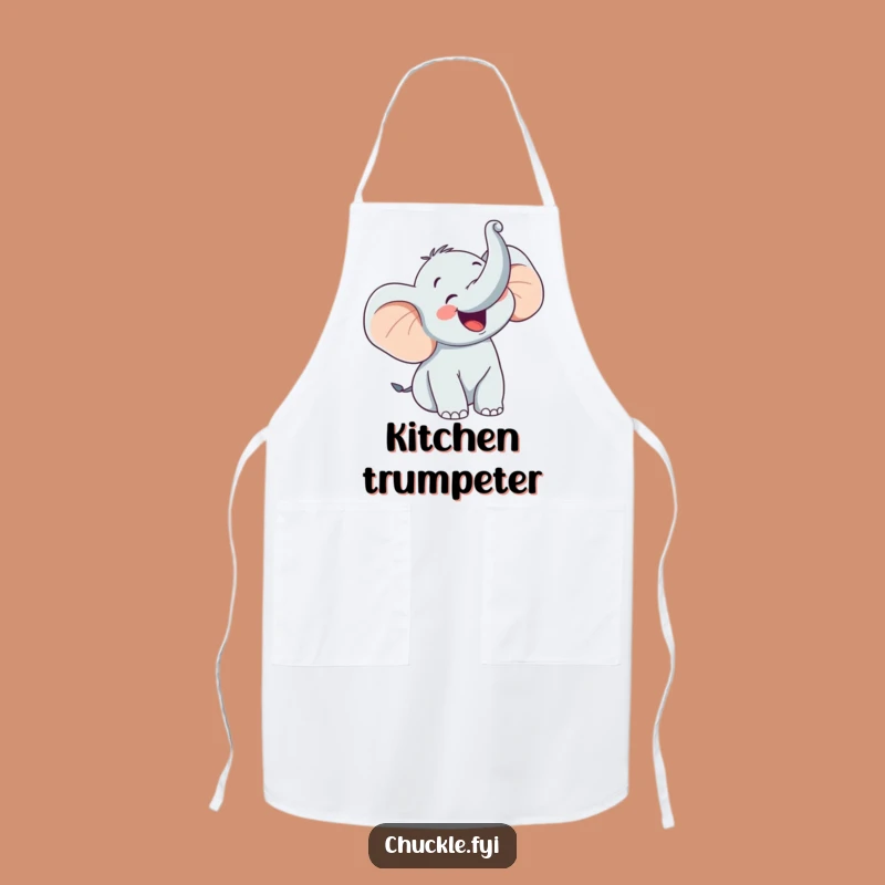 Funny Happy Elephant Trumpet Apron - Cook with Joyful Sound!