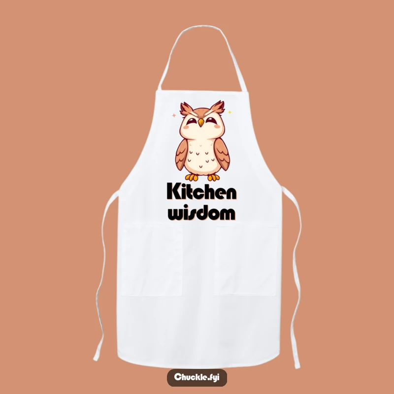 Funny Kawaii Owl Apron, Cook with Wisdom and Joyful Hooting!