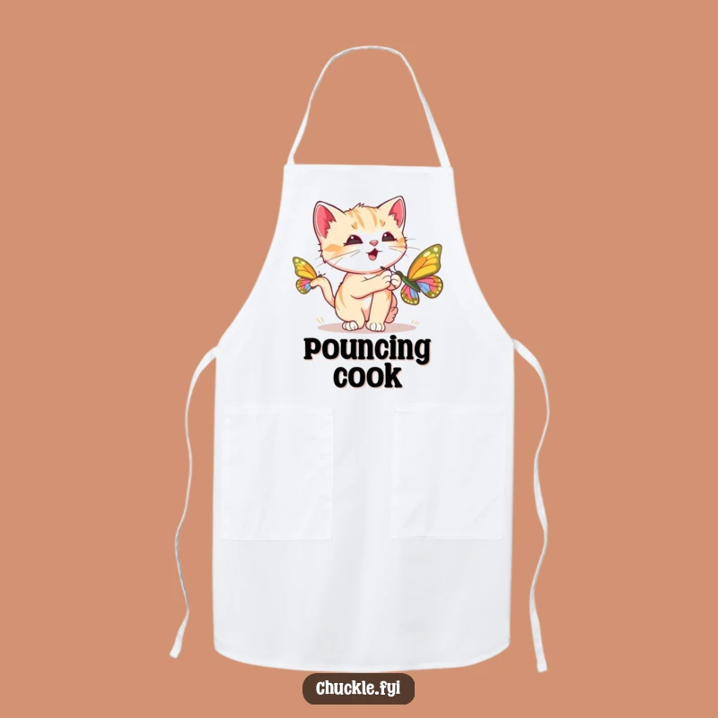 Funny Kitten Apron: Playful Chase, Purring Fun, Great Funny Gift