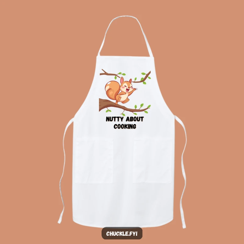 Funny Energetic Squirrel Apron: Giggling Squirrel Kitchen Wear, Chef's Fun Gift