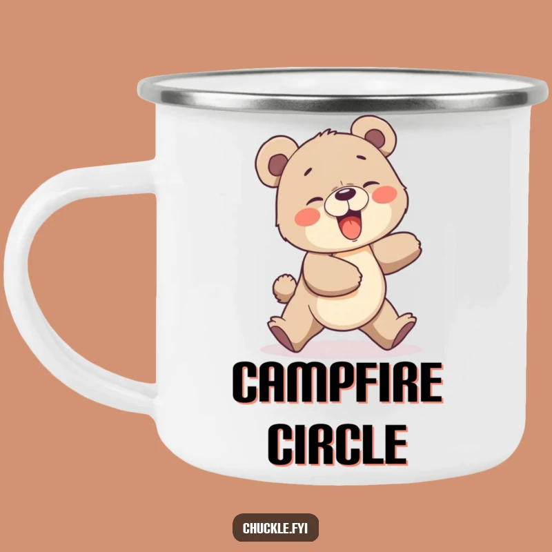 Funny Bear Cub Camping Mug: Giggling Outdoors, Durable Funny Gift