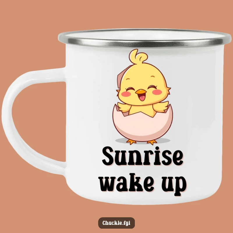 Durable Funny Chick Hatching Chirp Camping Mug: Cheerful Sips Outdoors, Perfect Funny Gift