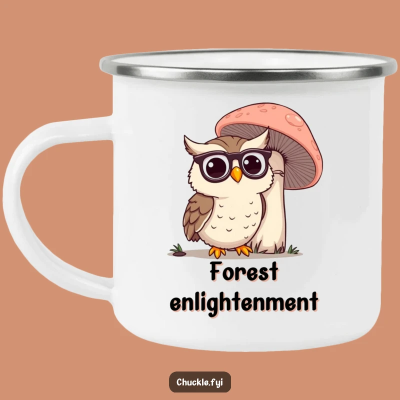 Funny Owl Spectacles Camping Mug: Wise Adventures, Durable Funny Gift