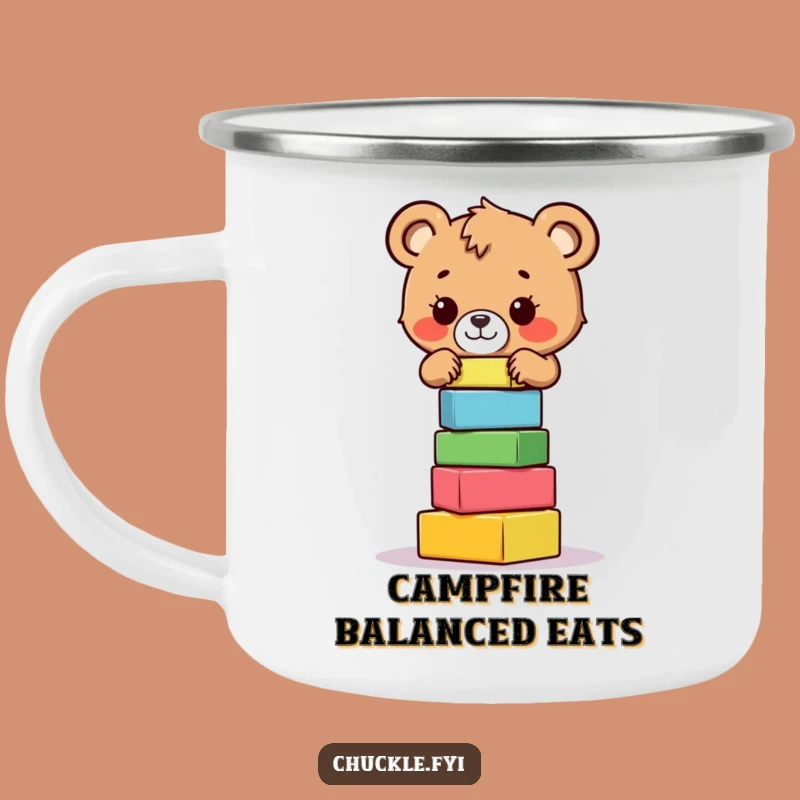 Funny Bear Cub Camping Mug: Brave Character for Adventures, Your Best Funny Gift