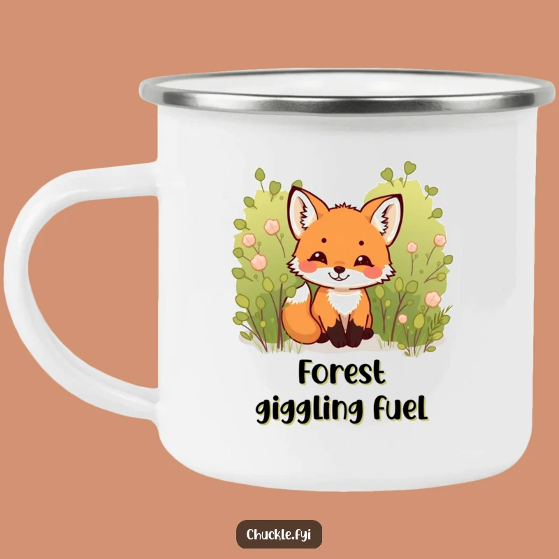 Funny Fox Cub Camping Mug: Outdoorsy Chuckles, Durable & Hilarious