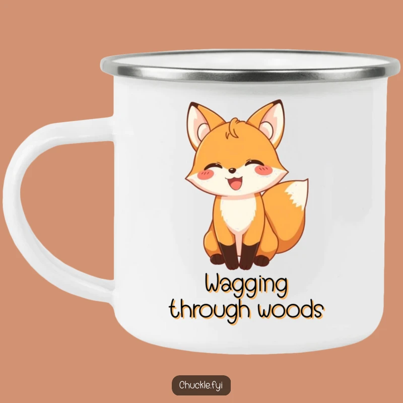 Funny Fox Giggling Camping Mug: Adventure with a Smile