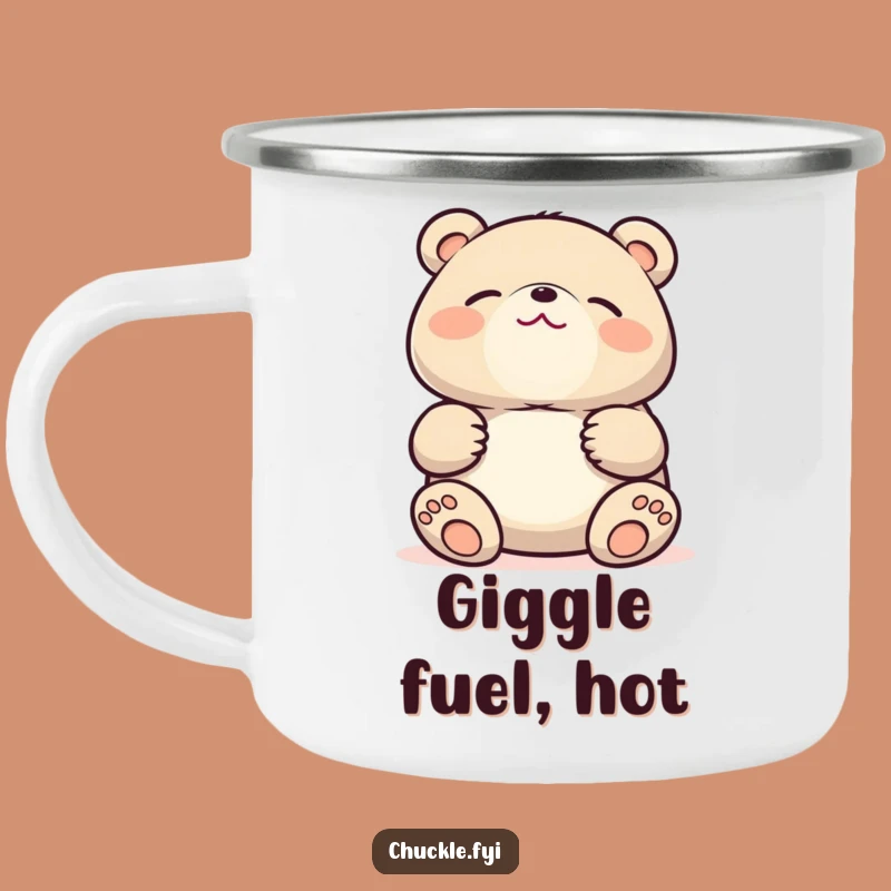Funny Kawaii Bear Camping Mug, Enjoy Your Brews with Hilarious Giggles Outdoors!