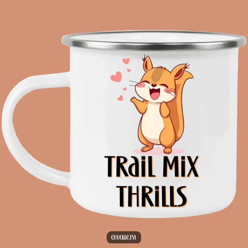 Funny Kawaii Squirrel Camping Mug, Enjoy Your Adventure with Cheerful Energy!