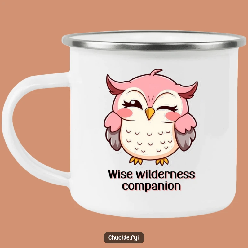 Funny Owl Camping Mug: Durable & Hilarious Cartoon Adventure Cup