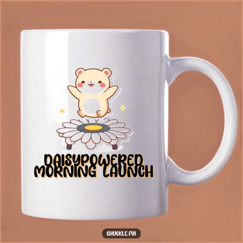 Funny Daisy Trampoline Animal Mug: A Joyful Character's Bouncing Fun, Perfect Gift