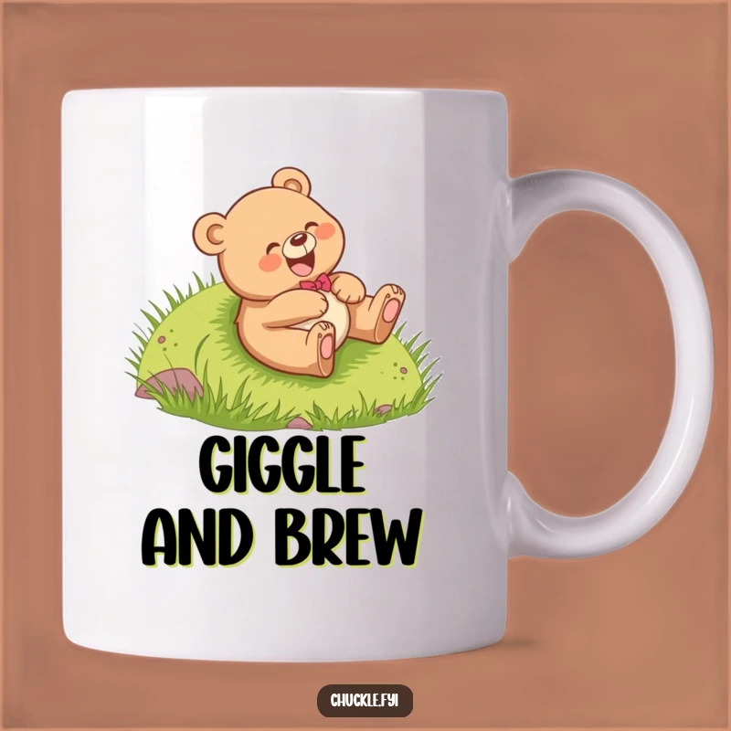 Funny Bear Cub Mug: Giggling Hill Roll, Pure Joy, Perfect Funny Gift