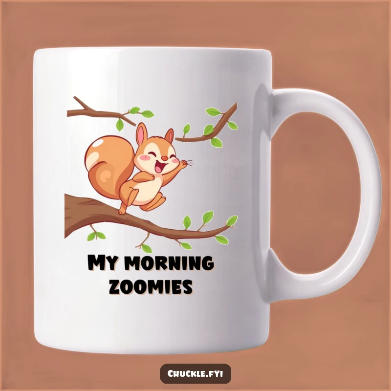 Funny Energetic Squirrel Mug: Giggling Squirrel, Perfect Fun Gift