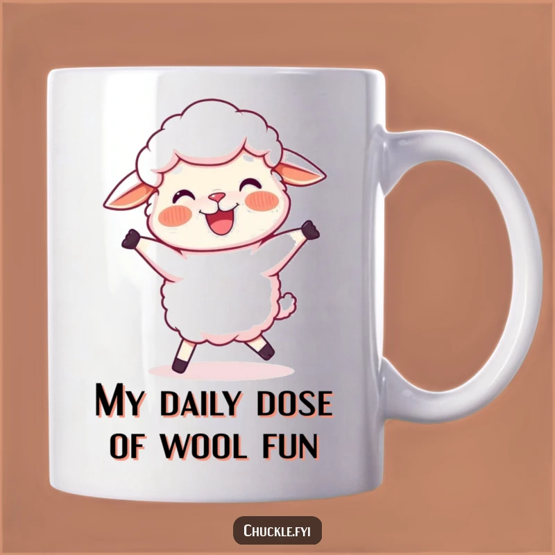 Funny Sheep Dance Mug: Joyful Cartoon Ewe Gift for Wobbly Fun Lovers