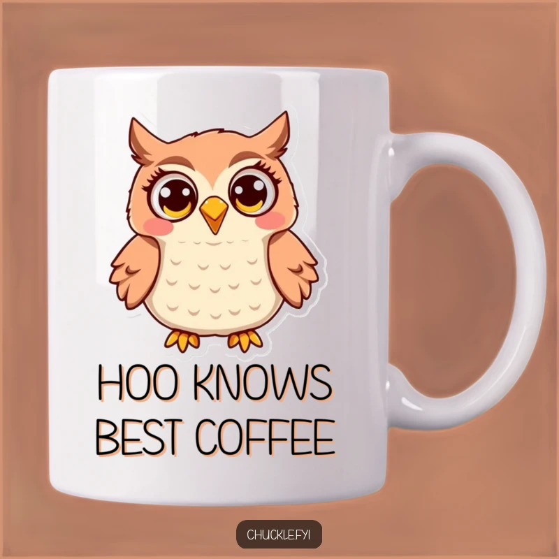 Funny Owl Mug: Wide-Eyed & Jovial, Hooting With Delight, Gift