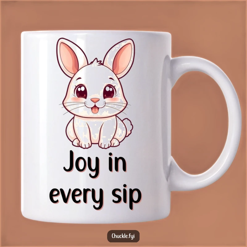Funny Rabbit Nose Bopping Mug - Joyful Eyes Gift for Cute Animal Fans
