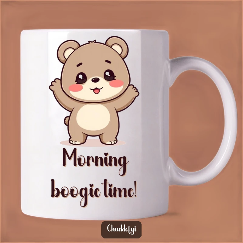 Funny Bear Cub Dance Mug - Sparkling Eyes, Bouncy Cub, Perfect Funny Gift