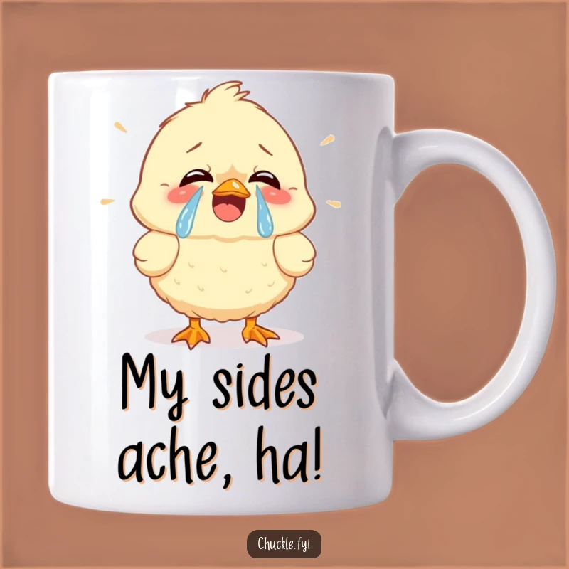 Funny Chick Laughing Mug - Hilarious Tears of Joy Gift for Bird Lovers