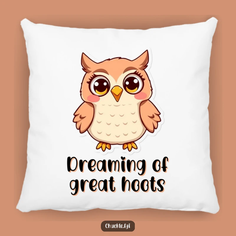 Funny Owl Pillow: Cozy Jovial Hooting, Soft & Delightful Decor
