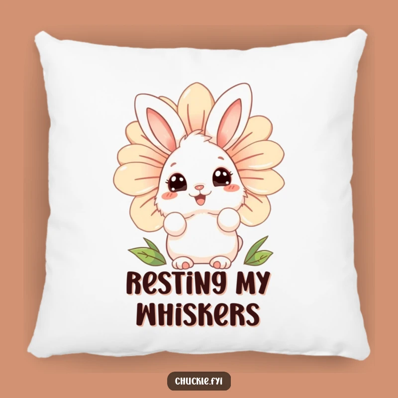 Funny Bunny Flower Pillow: Snuggle with Cute & Curious Charm!