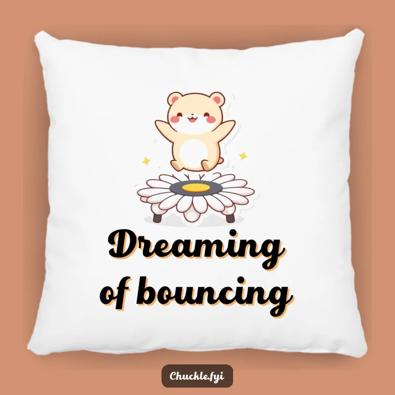 Funny Daisy Trampoline Animal Pillow: Cozy Joyful Bouncing Character Decor, Great Gift