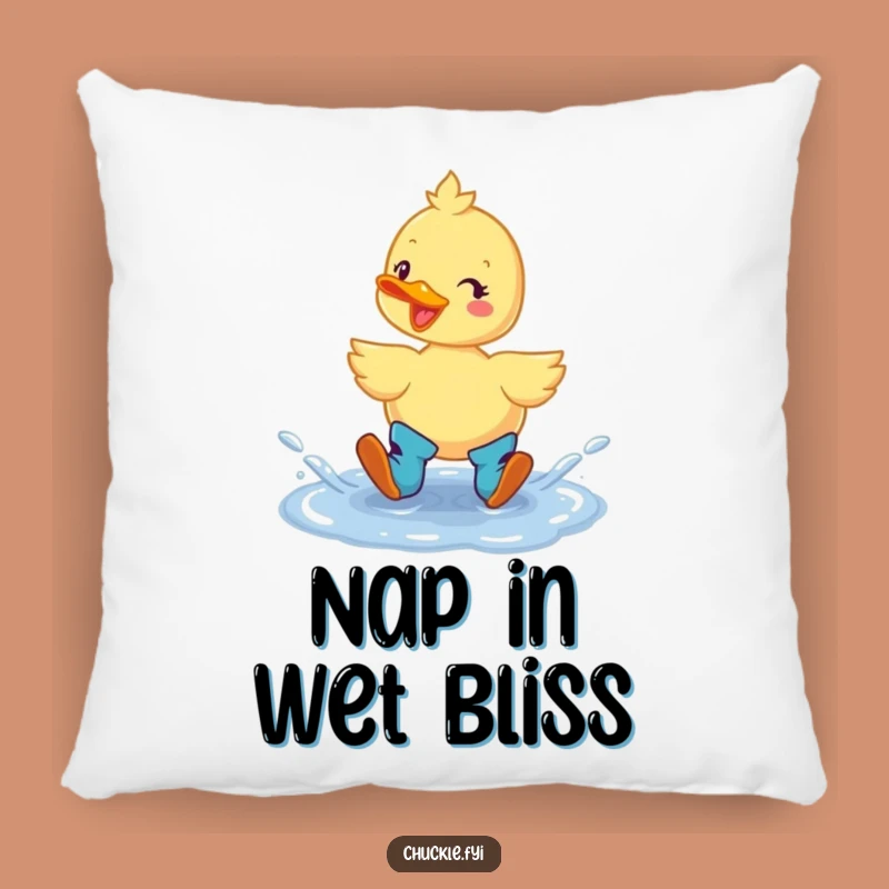 Funny Duck Boots Pillow: Cheerful Splash Accent, Cozy Funny Gift Comfort