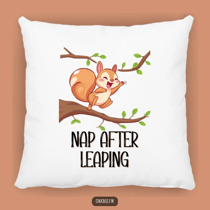 Funny Energetic Squirrel Pillow: Cozy Giggling Squirrel Cushion, Ideal Fun Gift