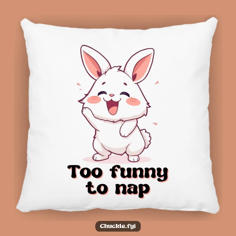 Funny Laughing Bunny Pillow for Cozy Comedy