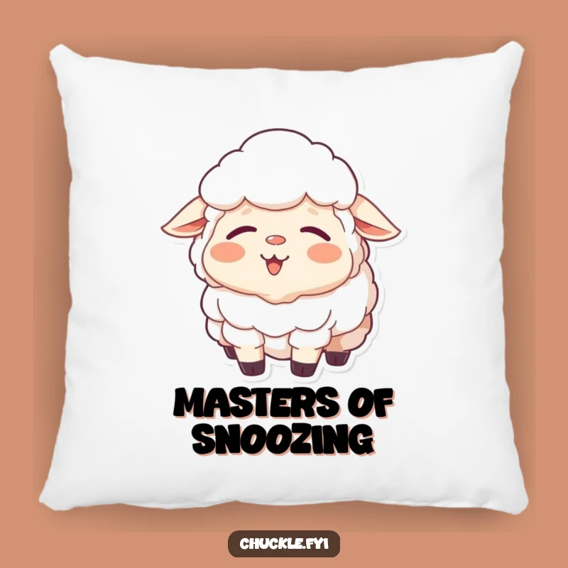 Funny Sheep Pillow: Cozy Sleepy Yawn, Soft & Contented Decor