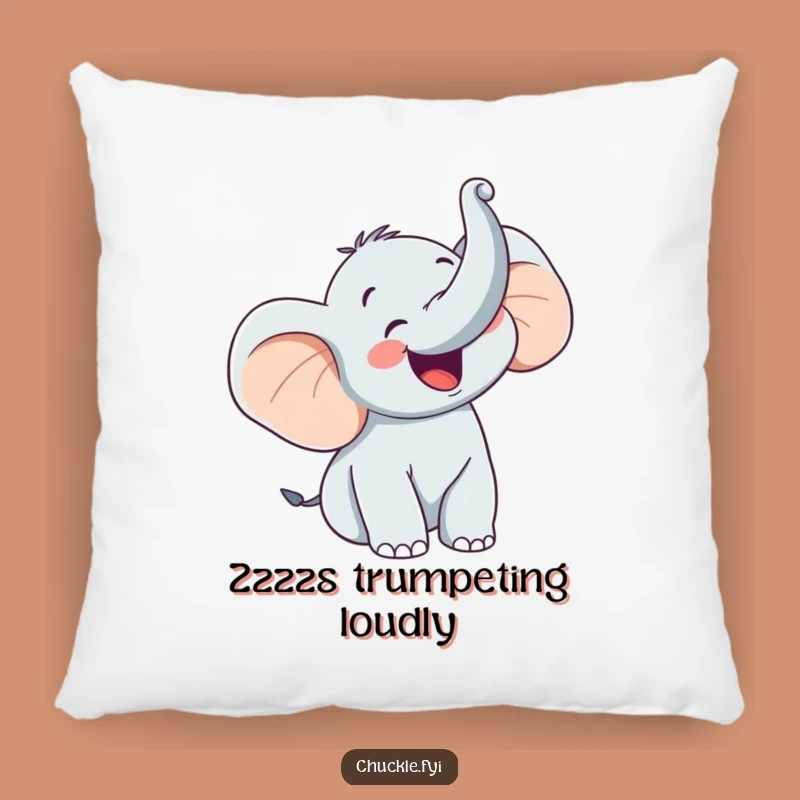 Funny Happy Elephant Trumpet Pillow - Cuddle Up with Glee!