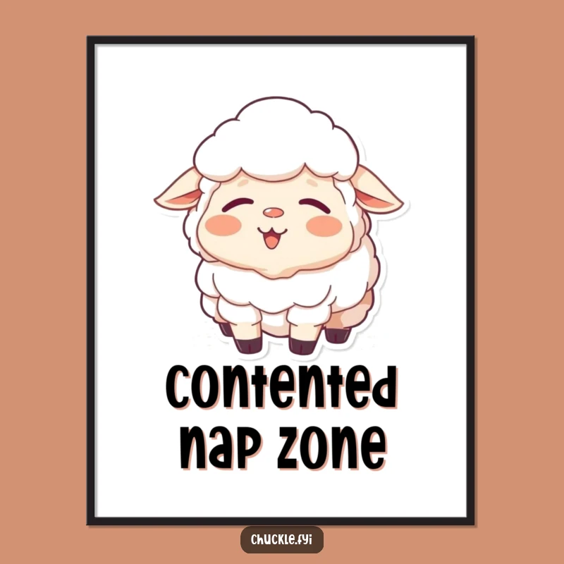 Funny Sheep Digital Art: Sleepy Yawn, Contented Smile Download