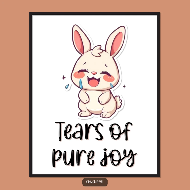 Funny Bunny Laugh Digital Print: Instant Joyful Decor - Perfect Gift!