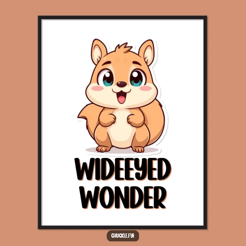 Funny Squirrel Digital Art - Instant Energy Decor, Unique Gift