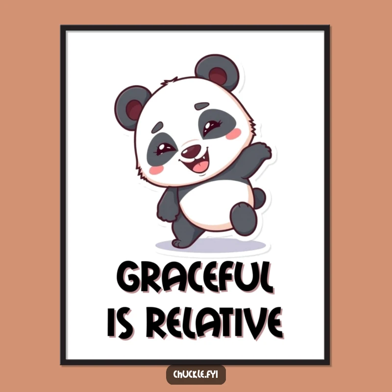 Funny Bumbling Panda Digital Art: Instant Goofy Charm for Your Walls, Hilarious Download