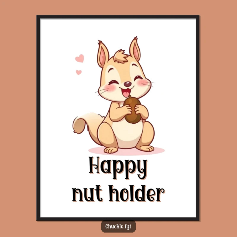 Funny Squirrel Nutty Digital Art - Instant Mischievous Wall Decor