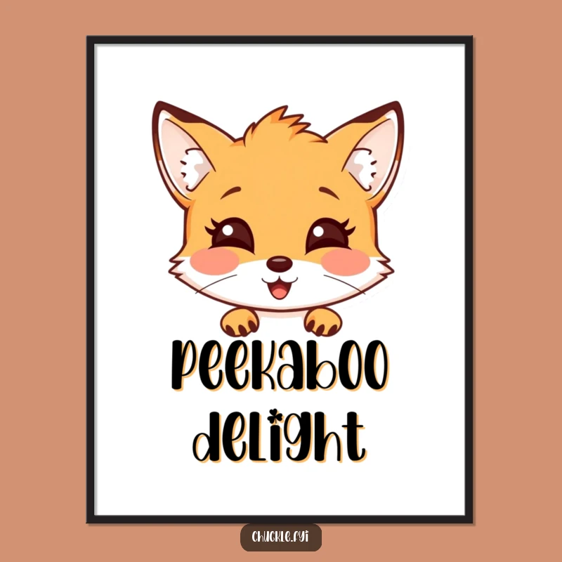 Funny Fox Digital Art: Peeking Cartoon Art for Instant Intrigue
