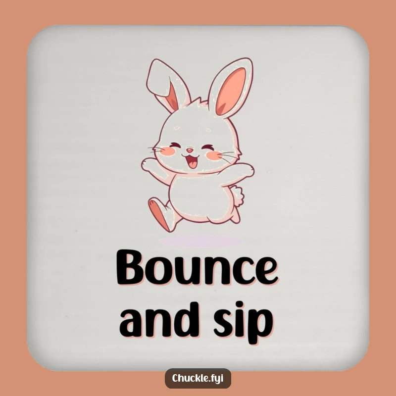 Funny Fluffy Bunny Drink Coasters: Protect Surfaces with Hopping Charm, Cute Funny Gift Set
