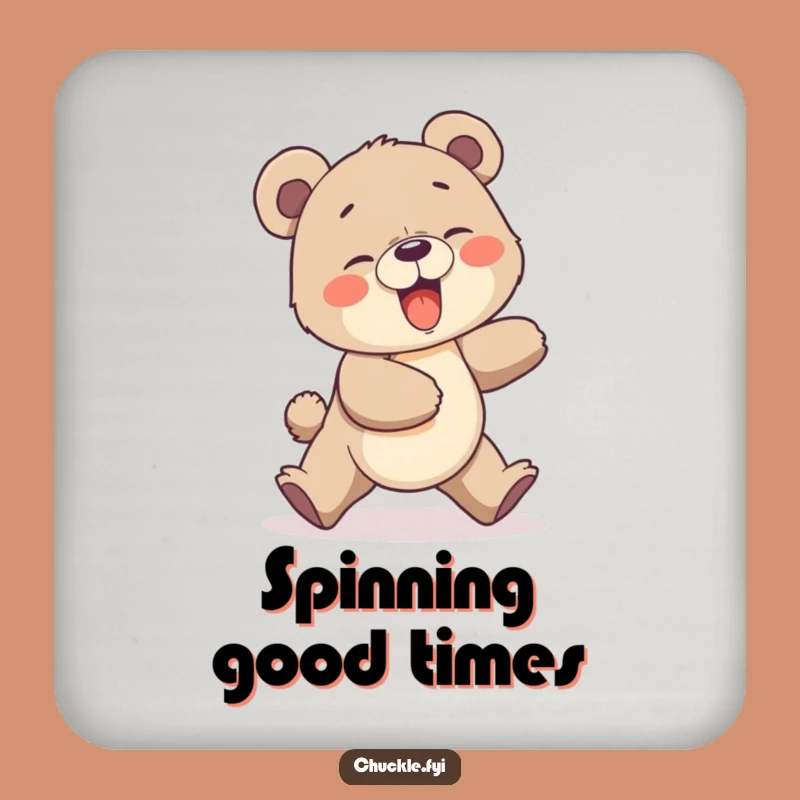 Funny Bear Cub Coaster: Giggling Protection, Unique Funny Gift