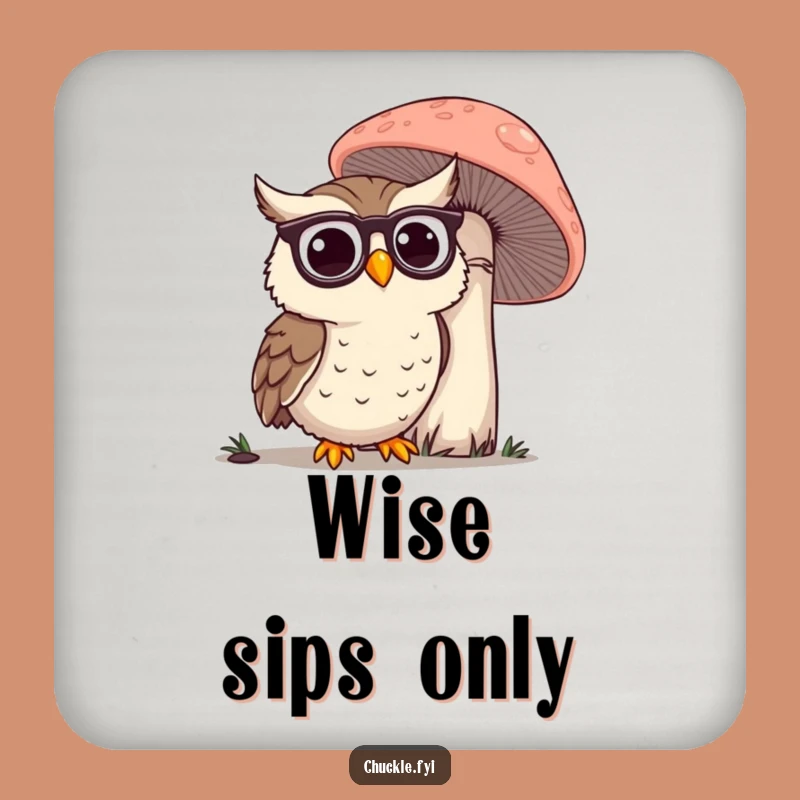 Funny Owl Spectacles Coaster: Wise Protection, Unique Funny Gift