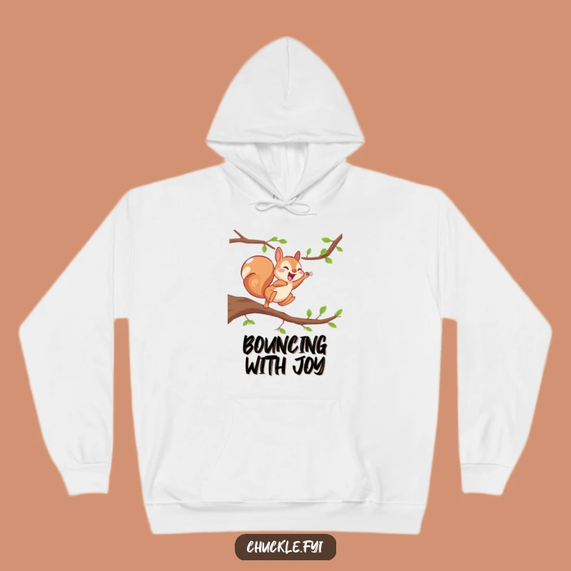 Funny Energetic Squirrel Hoodie: Cozy Giggling Squirrel Sweatshirt, Ideal Fun Gift