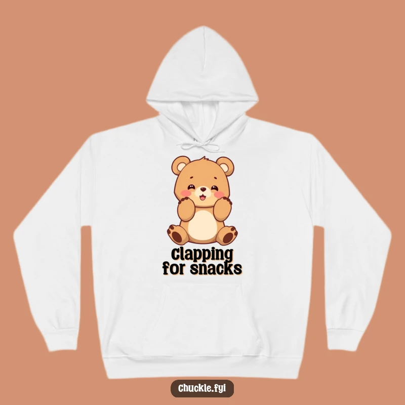 Cozy Up with Cheer: Funny Bear Cub Clapping Hoodie