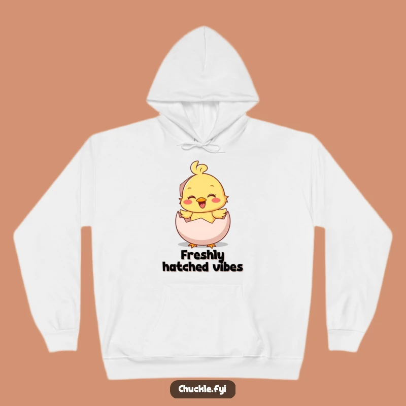 Cozy Funny Chick Hatching Chirp Hoodie: Warm Up with Cute Humor, Perfect Funny Gift