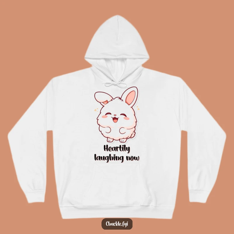 Cozy Funny Bunny Laugh Hoodie - Comfy Character Comfort