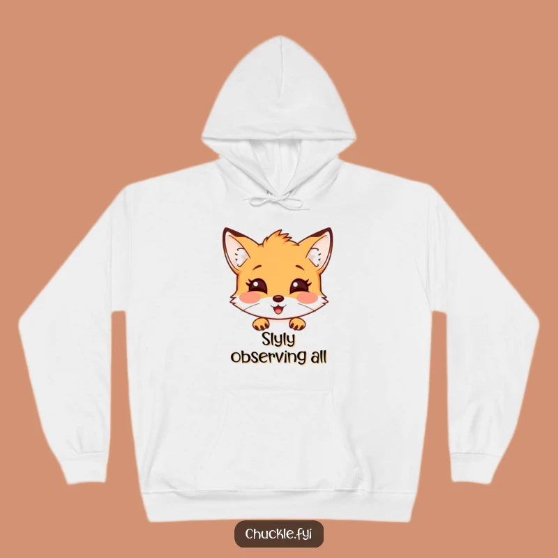 Cozy Funny Fox Hoodie: Warm & Witty Cartoon Apparel for Explorers