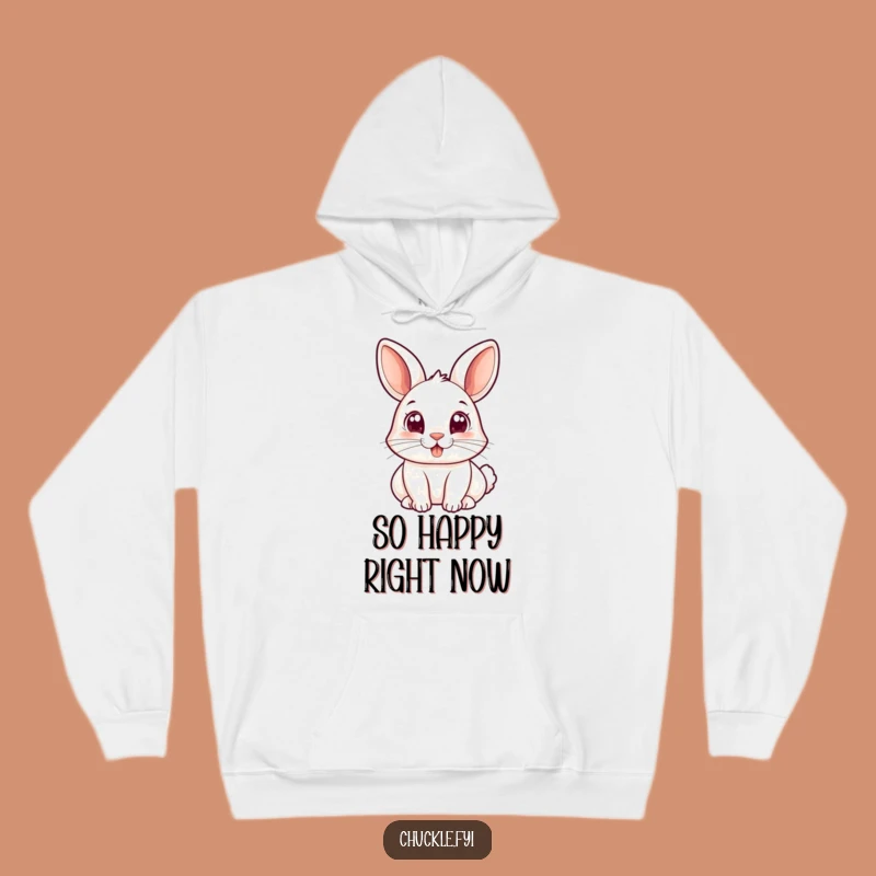 Funny Rabbit Nose Bopping Hoodie - Cozy and Joyful Comfort Gift