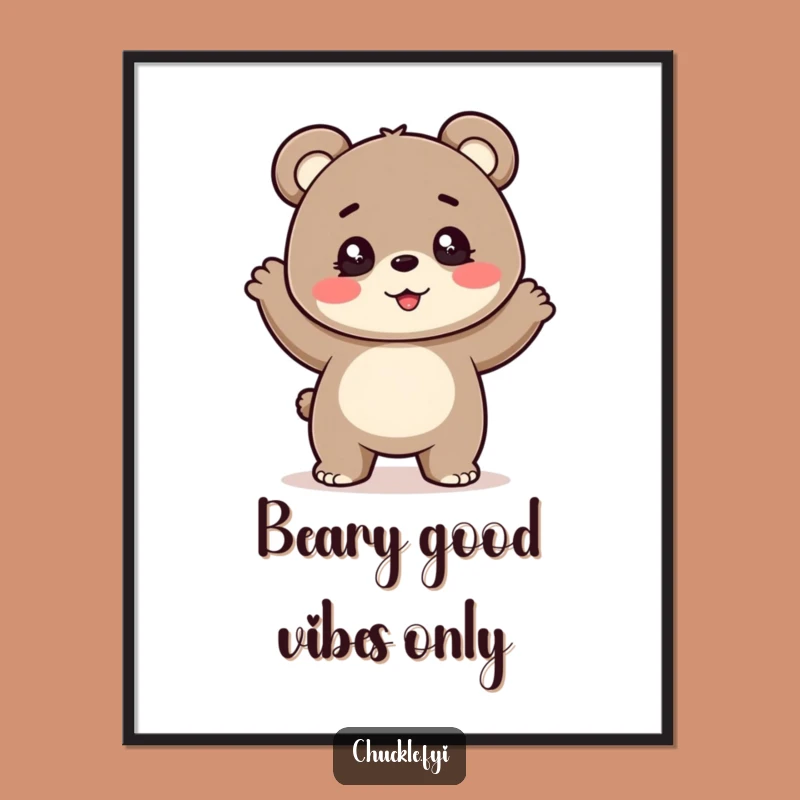 Free Printable Bear Cub Art - Bouncy Dance Downloadable Decor for Happy Homes