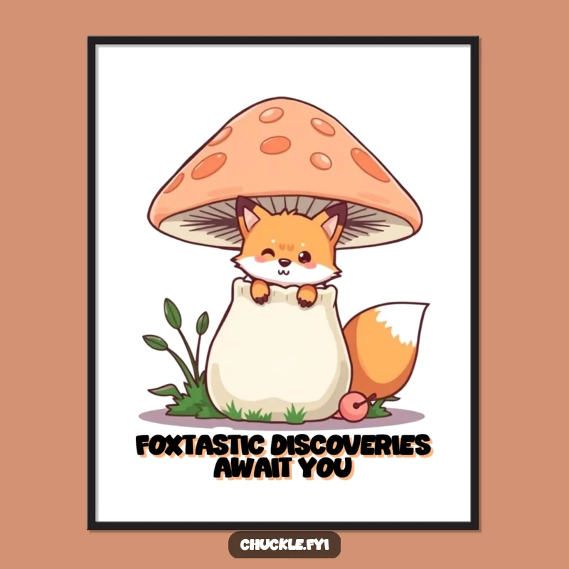 Free Printable Fox Art: Chuckling Mushroom & Sly Fox Wall Decor!