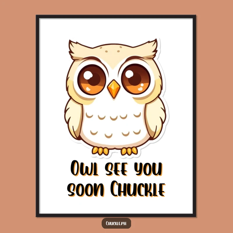 Free Printable Funny Wall Art: Chuckling Owl Decor, Hilarious Downloadable Art for Wisdom